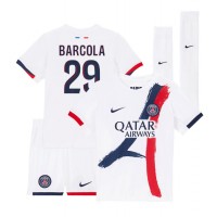 Paris Saint-Germain Bradley Barcola #29 Vieras Peliasu Lasten 2024-25 Lyhythihainen (+ Lyhyet housut)